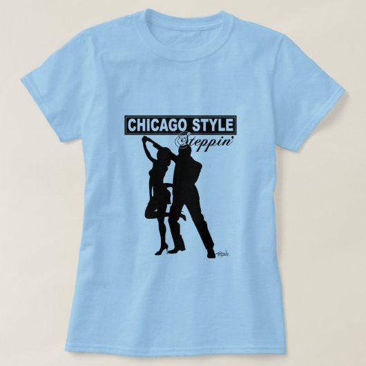 Chicago Style Steppin' Baby Doll Black silhouette T-shirt (Design voorkant)