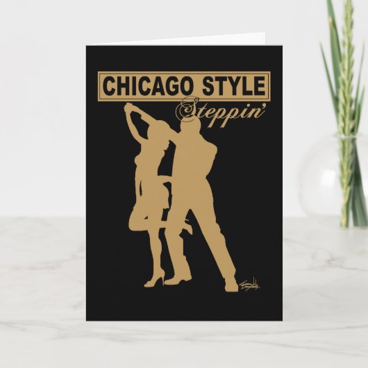 Chicago Style Steppin' Wenskaart Kaart (Voorkant)