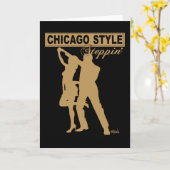 Chicago Style Steppin' Wenskaart Kaart (Gele Bloem)