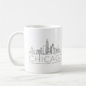 Chicago Stylized Skyline Koffiemok (Links)