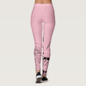 Chicago Subway Map met trein stopt Chicago Leggings (Achterkant)
