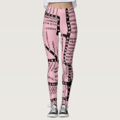  Chicago Subway Map met trein stopt Chicago Leggings (Voorkant)