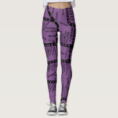  Chicago Subway Map met trein stopt Chicago Leggings (Voorkant)