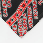 Chicago Subway Map met trein stopt kleurrijk rood Fleece Deken (Hoek)