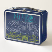 Chicago Subway Map met trein stopt kleurrijke vint (Voorkant)