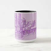 Chicago Subway Map met trein stopt  paars Mok (Midden)