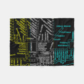 Chicago Subway Train  System Map Route NEON Fleece Deken (Voorkant (Horizontaal))
