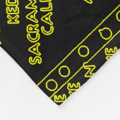 Chicago Subway Train  System Map Route NEON Fleece Deken (Hoek)