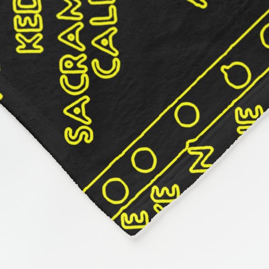 Chicago Subway Train System Map Route NEON Fleece Deken (Hoek)