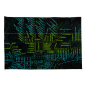 Chicago Subway Train System Map Route NEON Kussensloop (Achterkant-Rechts)