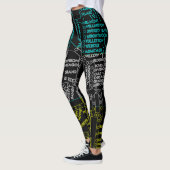 Chicago Subway Train  System Map Route NEON Leggings (Links)