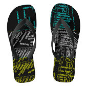 Chicago Subway Train  System Map Route NEON Teenslippers (Voetbed)