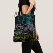 Chicago Subway Train System Map Route NEON Tote Bag (Dichtbij)