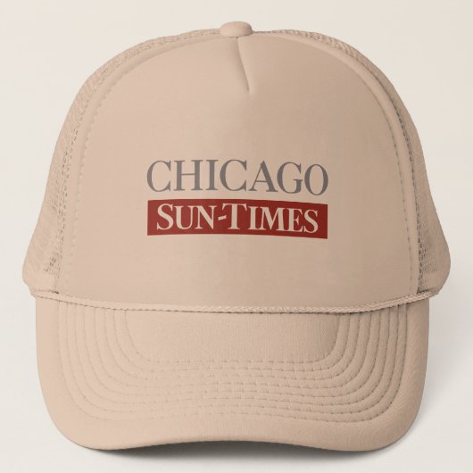 Chicago Sun-Times Logo Trucker Hat Trucker Pet (Voorkant)