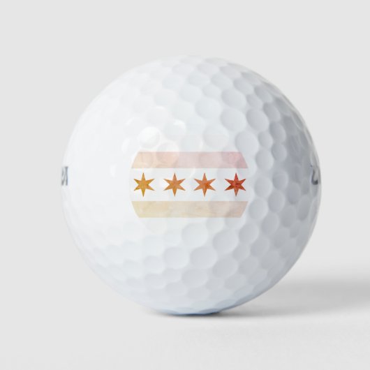 Chicago Sunrise Flag Golfballen (Voorkant)
