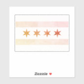 Chicago Sunrise Flag Sticker (Vel)
