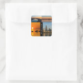 Chicago Sunrise Vierkante Sticker (Tas)