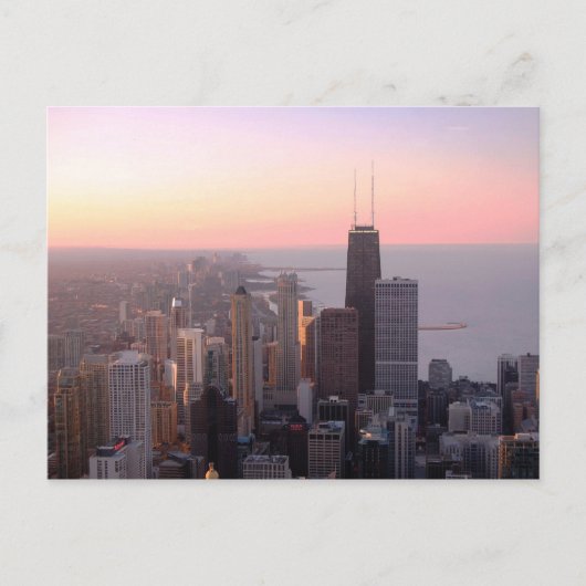 Chicago Sunset Briefkaart (Voorkant)