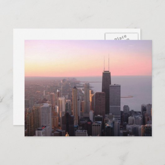 Chicago Sunset Briefkaart (Voorkant / Achterkant)