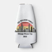 Chicago Sunset Customized Family Trip Flesjeskoeler (Voorkant)
