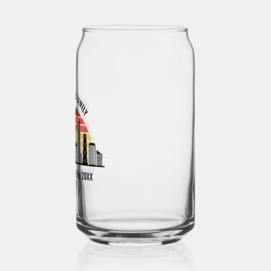Chicago Sunset Customized Trip Souvenir Blikvorm Glas (Links)