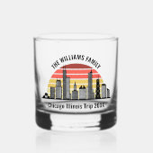Chicago Sunset Customized Trip Souvenir Whisky Glas (Voorkant)