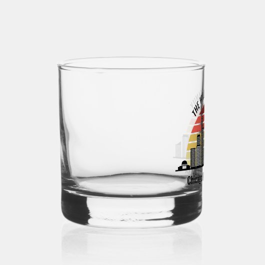 Chicago Sunset Customized Trip Souvenir Whisky Glas (Rechts)