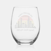 Chicago Sunset Customized Trip Souvenir Wijnglas Zonder Voet (Achterkant)