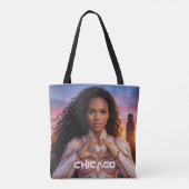 CHICAGO - SUPERHELD TOTE BAG (Achterkant)