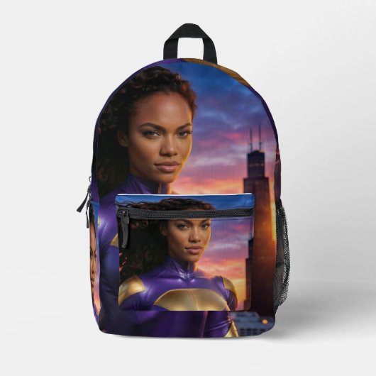 CHICAGO - SUPERHERO BEDRUKTE RUGZAK (Voorkant)