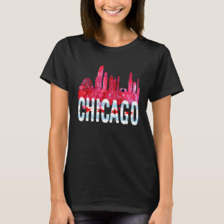 Chicago T-shirts  Silhouet van de Stad Illinois St