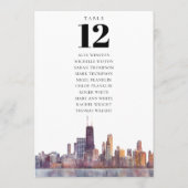 Chicago Tafelnummer Stoelenplattegrond (Achterkant)