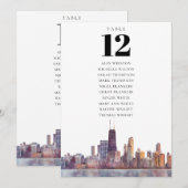 Chicago Tafelnummer Stoelenplattegrond (Voorkant / Achterkant)