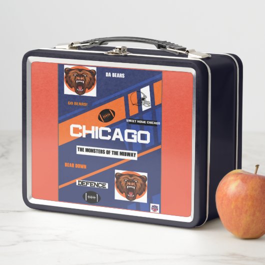 Chicago Team Design Metal Lunchbox (In situ)