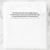 Chicago tegen Mosley 408 US 92 96 1972 Ovale Sticker (Tas)