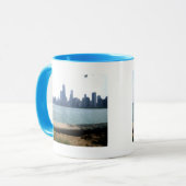 Chicago tegenover het strand mok (Voorkant links)