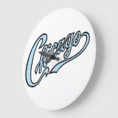 Chicago Tekst Art Script in verschillende kleuren. Grote Klok (Hoek)