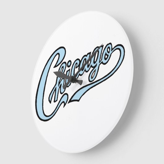 Chicago Tekst Art Script in verschillende kleuren. Grote Klok (Hoek)