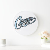 Chicago Tekst Art Script in verschillende kleuren. Grote Klok (Huis)