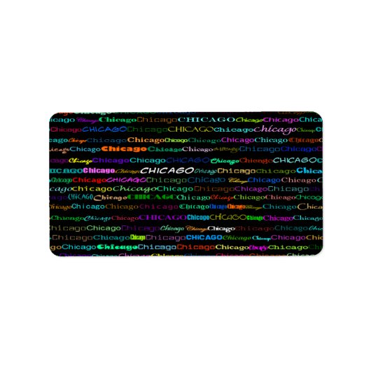 Chicago Text Design I Label (Voorkant)