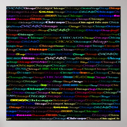 Chicago Text Design I Poster (Voorkant)