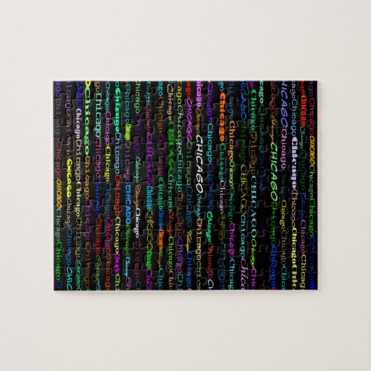 Chicago Text Design I Puzzle Legpuzzel (Horizontaal)