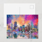 Chicago The Windy City Briefkaart (Voorkant / Achterkant)