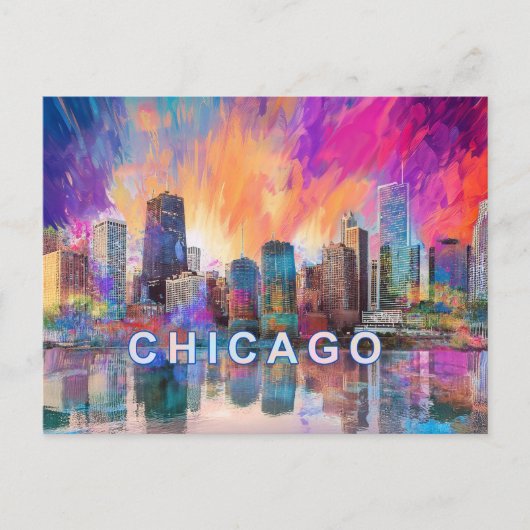 Chicago The Windy City Briefkaart (Voorkant)