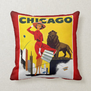 Chicago The Windy City USA Tourism Kussen