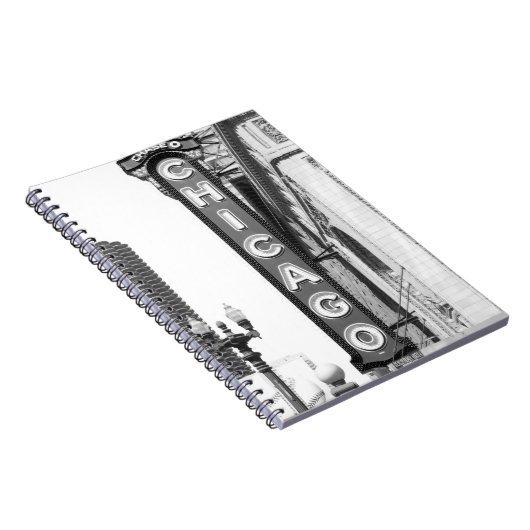 Chicago Theater Sign. Notitieboek (Rechterzijde)