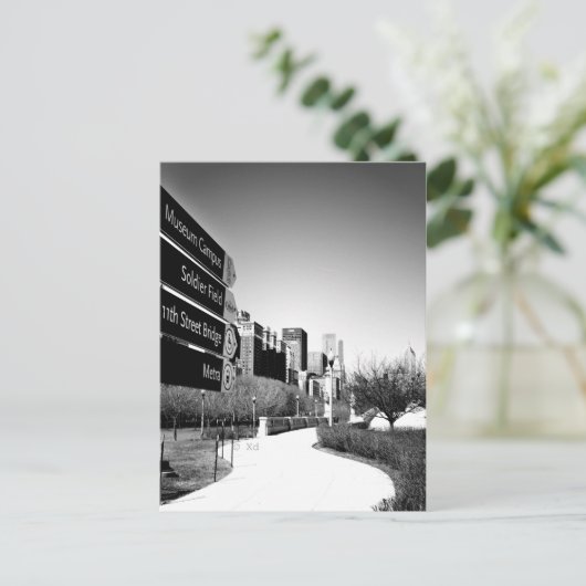 Chicago This Way Briefkaart (Staand voorkant)