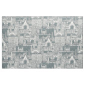 Chicago toile donkergrijs storm stof (Fat Quarter)