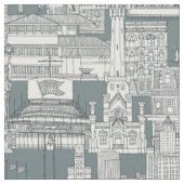 Chicago toile donkergrijs storm stof (Close Up)