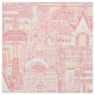 Chicago toile roos perzik gelei stof